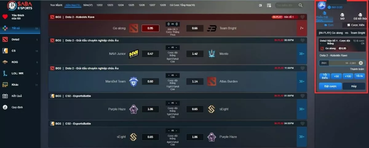 Esport V9bet - Thế giới cược thể thao điện tử đỉnh cao 4 Đặt cược vào Esport v9bet