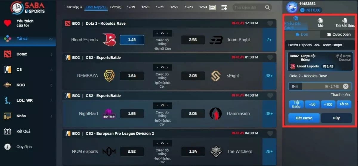Trang Chủ 19 Đặt cược vào cá cược Esport