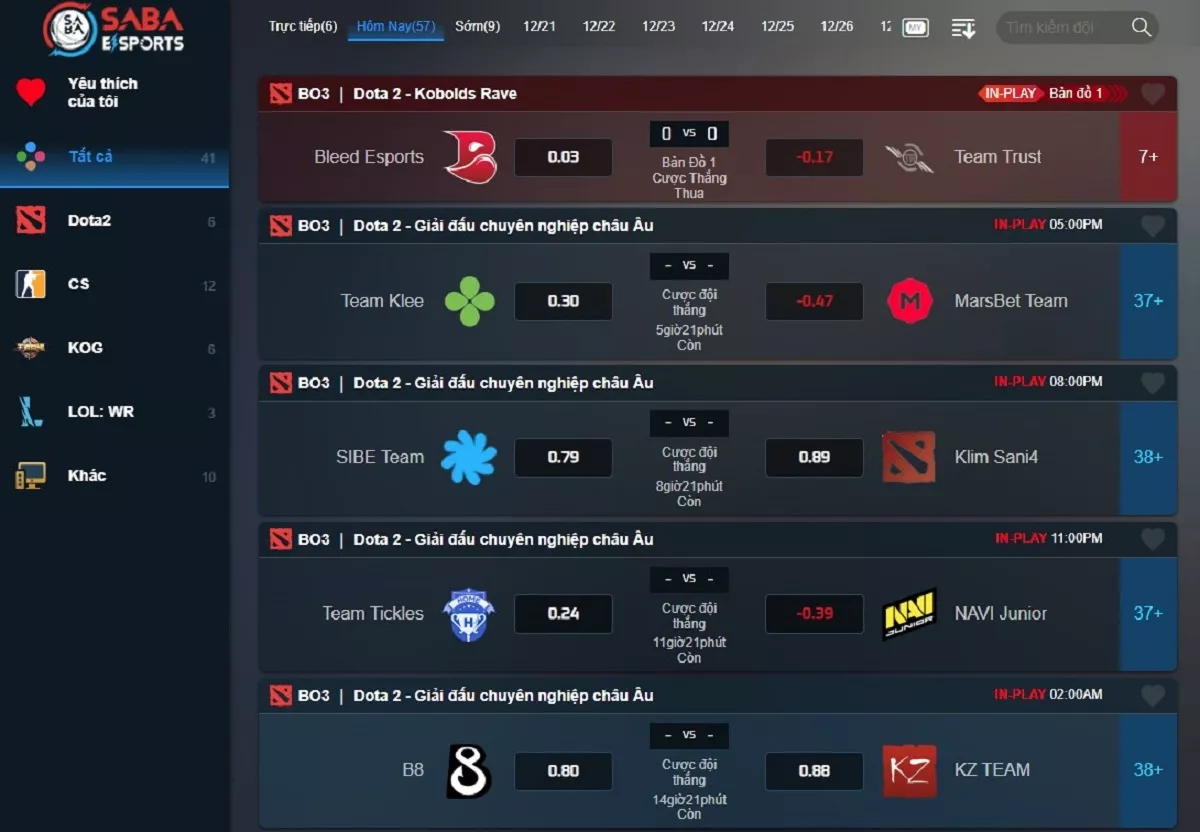 Esport Fb88 đa dạng môn thi đấu