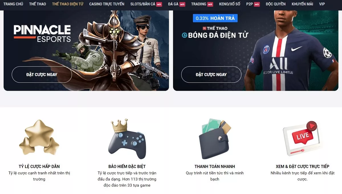 Thể thao điện tử M88 - Trang cá cược Esport M88 top đầu Châu Á 7 Esport M88 có tỷ lệ cược hấp dẫn nhất thị trường