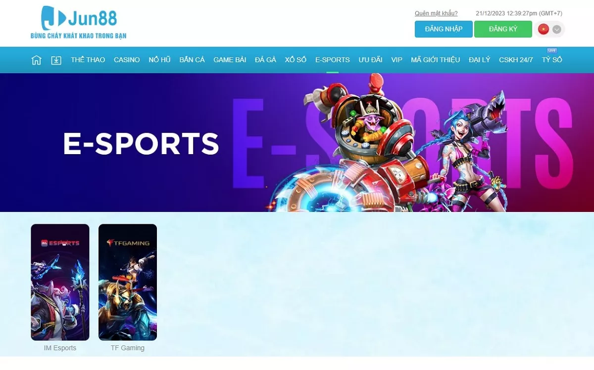 Esport Jun88 - Trang cược thể thao điện tử hàng đầu 5 Giao diện tại Jun88 Esport