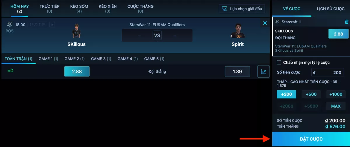 Cá Cược StarCraft 2: Cách đặt cược và kiếm tiền từ trò chơi StarCraft II 6 Đặt cược và theo dõi trận đấu StarCraft II
