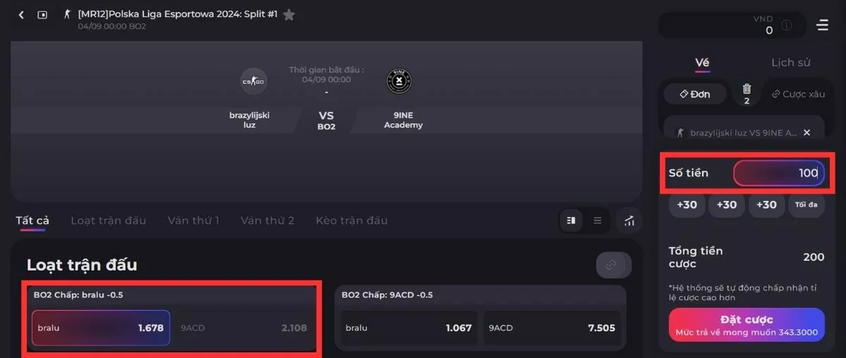 Cách chơi CS:GO Jun88 chi tiết nhất cho bet thủ 4 Đặt cược CS:GO Jun88