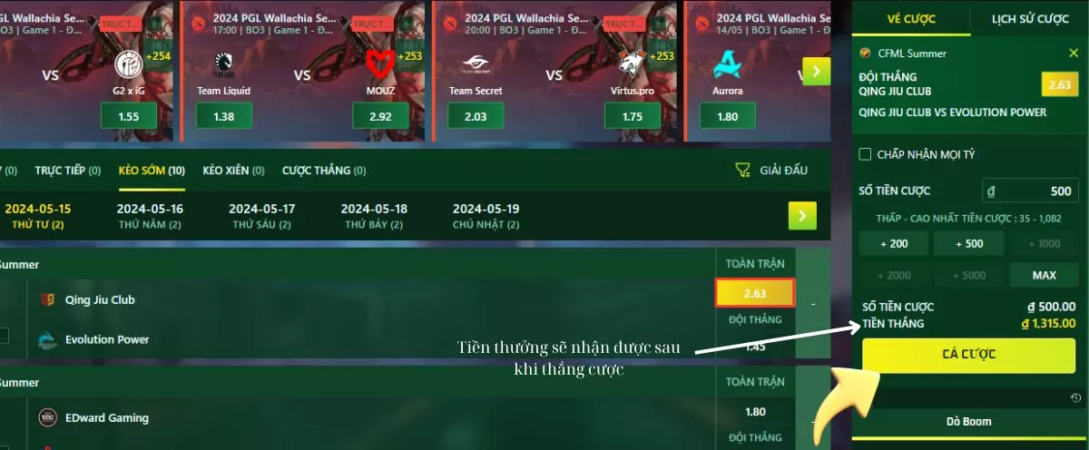CrossFire FB88 - Cách đặt cược game đột kích tại Esports FB88 4 Đặt cược CrossFire FB88